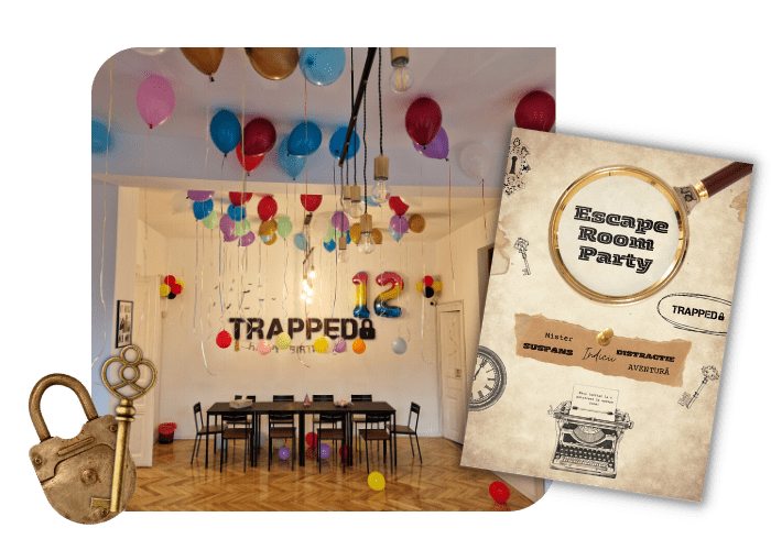 petreceri copii la escape room trapped bucuresti invitatie